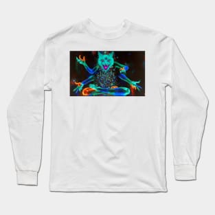 Psychedelic Kitty Cat Long Sleeve T-Shirt